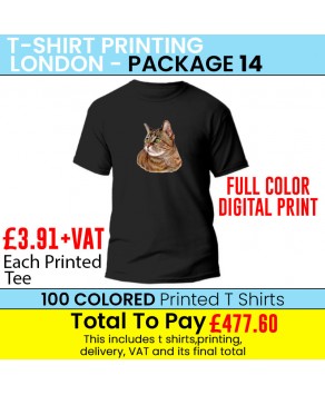 100 COLOURED T Shirt Printing with full colour digital print